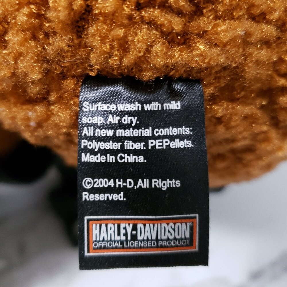 NWT Harley Davidson Biker Club teddy bear vegan leather chaps and shirt 2004 - Picture 7 of 12